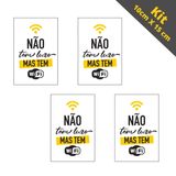 Kit Atacado 4 Quadro Placa Decorativa - Não Tem Luxo 10x15cm