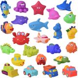 Brinquedos Divertidos 24 Pcs Brinquedos De Banho Para Crianças, Animais Do Mar Squirter Brinquedos Crianças, Carro Squirter Brinquedos Meninos, Organ