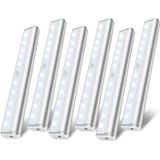 Led Closet Light, 10 Led Battery Operated Motion Sensor Light Indoor Stick-on Anywhere Magnetic Safe Lights Wireless Under Cabinet Night Light Bar Fo