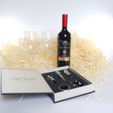 Vinho Cabernet Sauvgnon E Kit Abridor C/ 2 Taças Presente