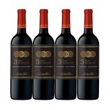 Kit 4 Garrafas Vinho Três Medallas Cabernet Sauvignon 750ml