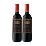 Kit 2 Garrafas Vinho Três Medallas Cabernet Sauvignon 750ml