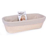 Cesta De Impermeabilização Oval Definido Por Bread Story Oval Banneton Brotform Artesanal Unbleached Natural Cane Bread Bakee Kit Com Forro De Pano M