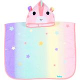 Toalha Poncho Buba Com Capuz Zoo Unicórnio Rosa