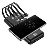 Carregador Bateria Power Bank Com 4 Cabo 10000mah Portatil