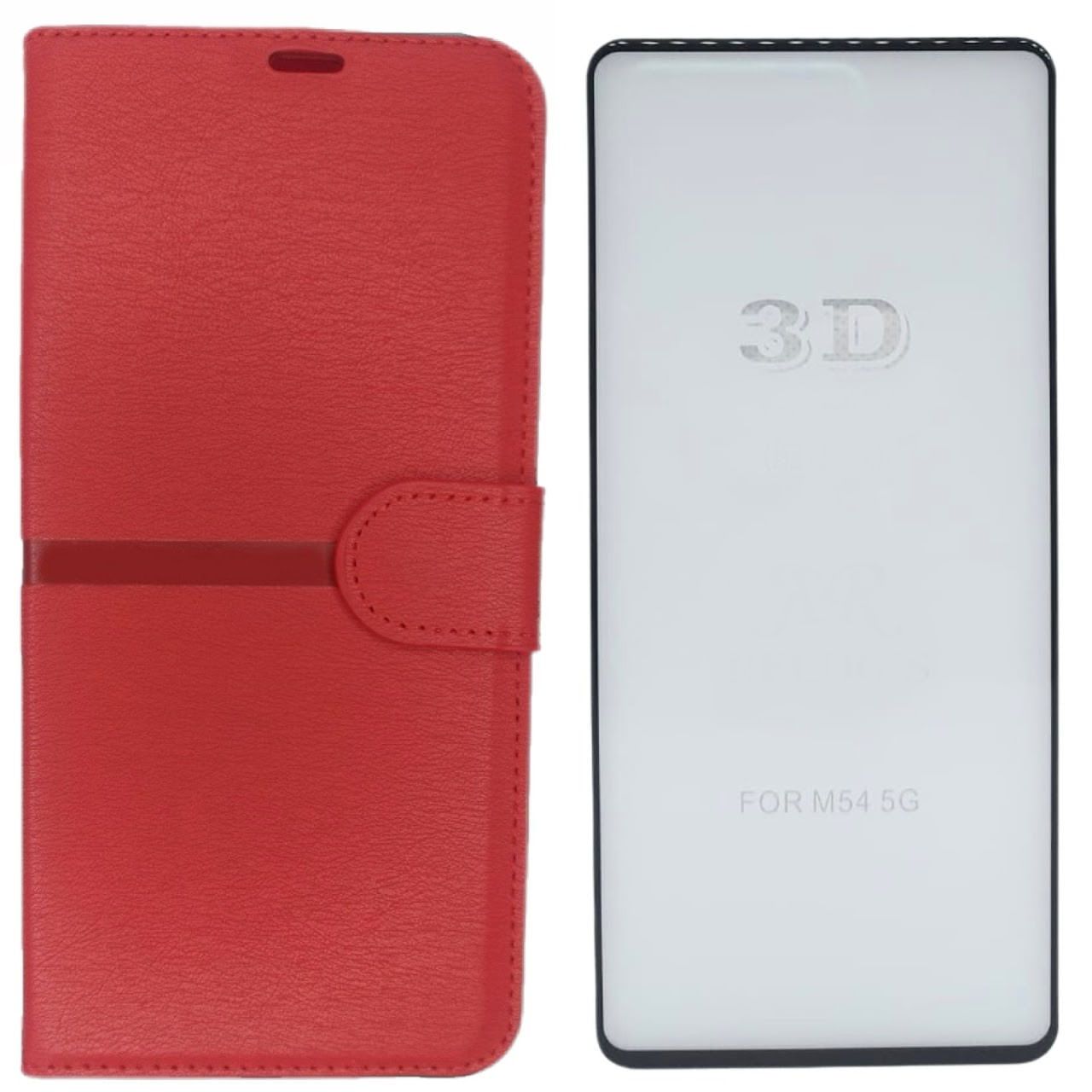 Kit Capa Carteira Para Samsung M54 + Película 3d