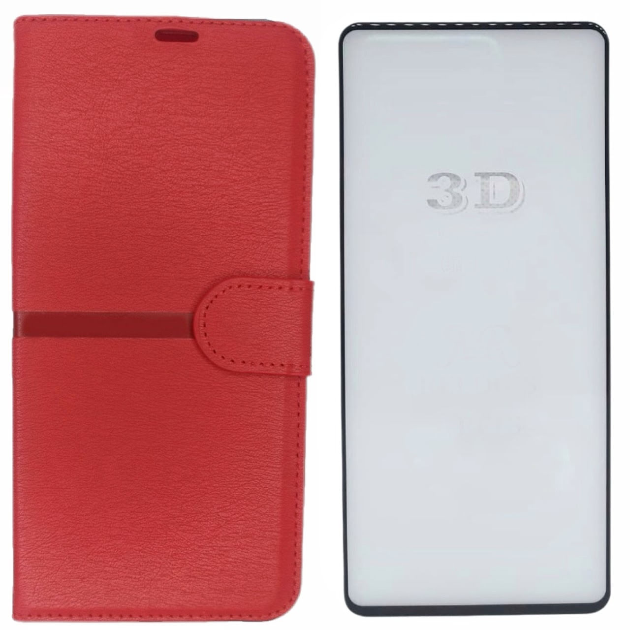 Kit Capa Carteira Compatível C/ Samsung M53 + Película 3d