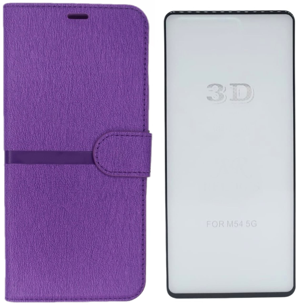 Kit Capa Carteira Para Samsung M54 + Película 3d