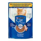 Ração Úmida Nestlé Purina Cat Chow Castrados Peixe Ao Molho Sachê 85g