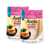 Kit 2x: Aveia Em Flocos Finos Sem Glúten Leve Croc 200g