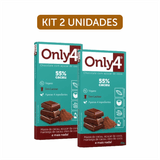 Kit 2x: Chocolate 55% Cacau Sem Lactose Vegano Only4 80g