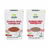 Kit 2 Quinoa Real Vermelha Orgânica: Em Flocos, Em Grãos