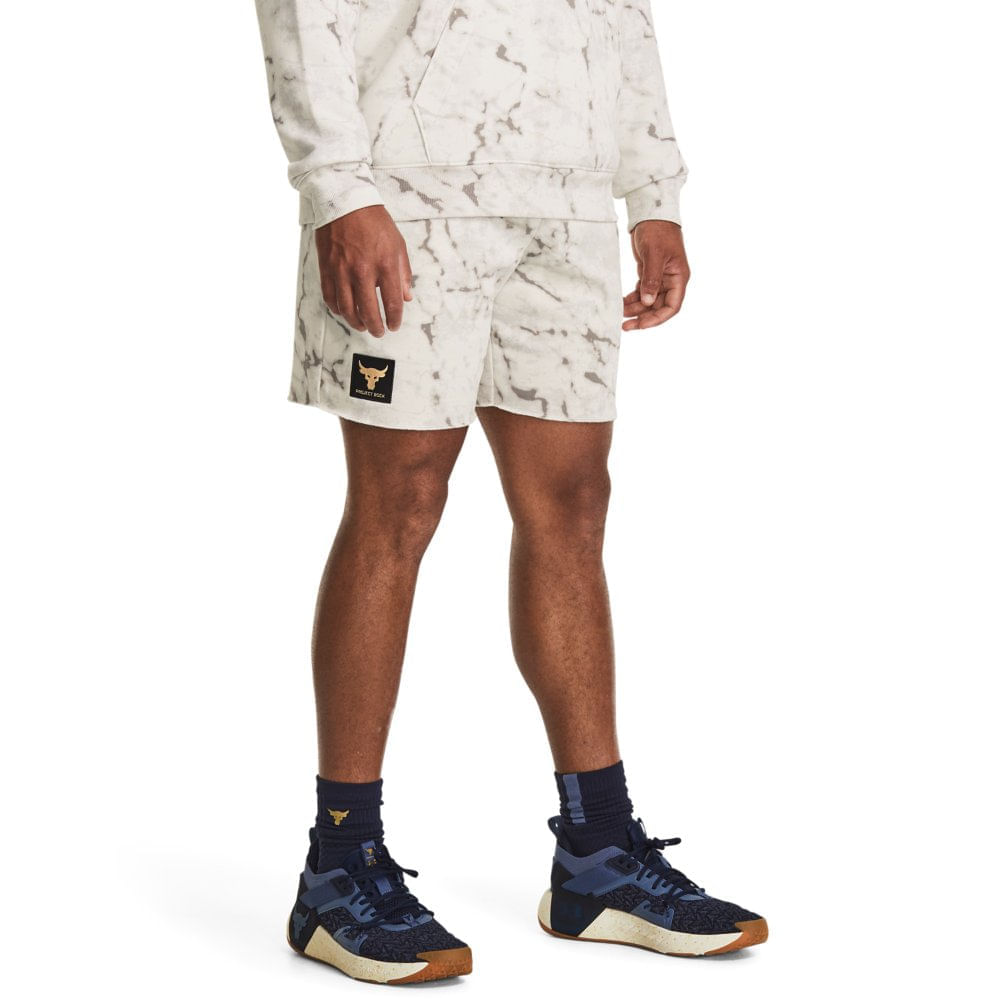 Shorts De Treino Masculino Under Armour Project Rock Rival Fleece Printed