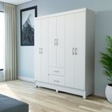 Guarda-roupa Casal Com 6 Portas E 2 Gavetas Lotus Branco