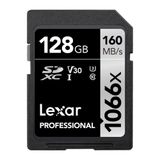 Cartão De Memória Lexar 128gb Cartão Sd Professional 160mbs