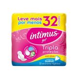 Intimus Gel Absorvente Higiênico Suave Com Abas 32 Und