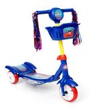 Patinete Infantil Turma Da Aventura Azul Com Led Unitoys