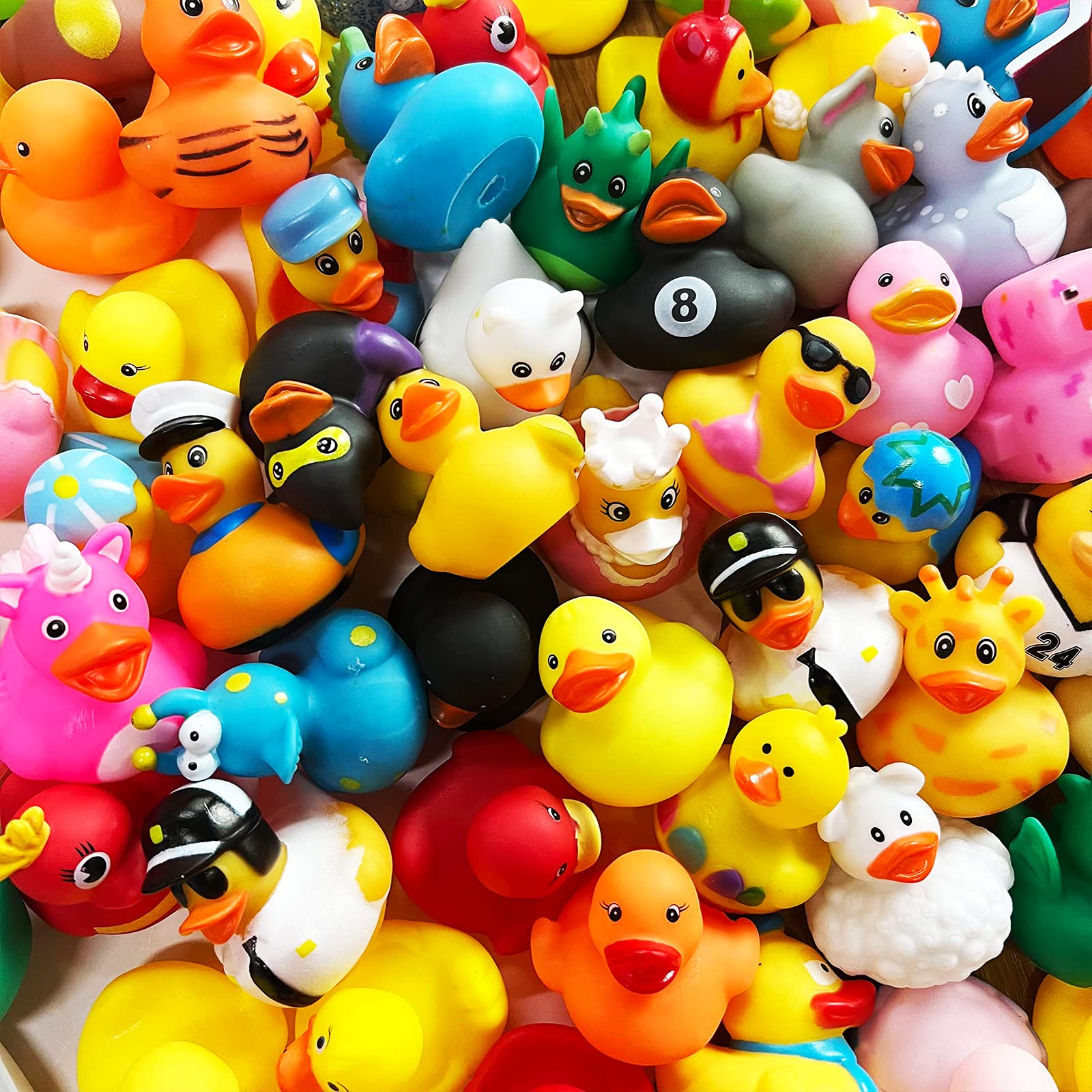 Brinquedo De Banho Rubber Duck Sortment Para Crianças Jeep, Pacote Com 23