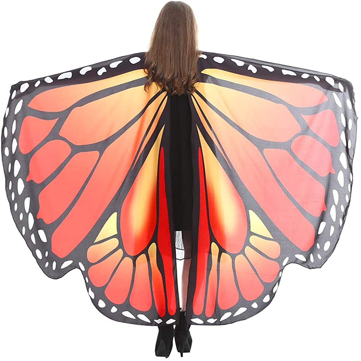 Fantasia Feminina Vansuna Butterfly Plus Size Com Asas De Halloween