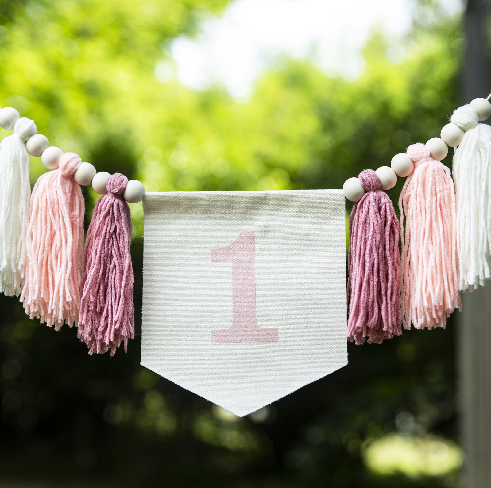 Banner De Cadeira Alta De Aniversário Lintran Pink 1st Birthday Girl