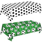 Toalha De Mesa Para Decorações De Festa Oigco Soccer 137 X 274 Cm, Pacote Com 2