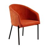 Poltrona Decorativa Com Pés De Ferro Multimóveis Cr7010 Terracota