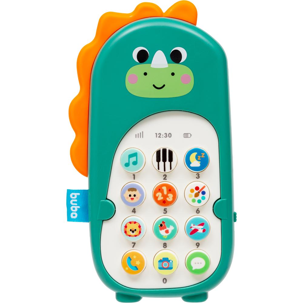 Brinquedo Educativo Buba Phone Bilingue Zoo Dino Verde