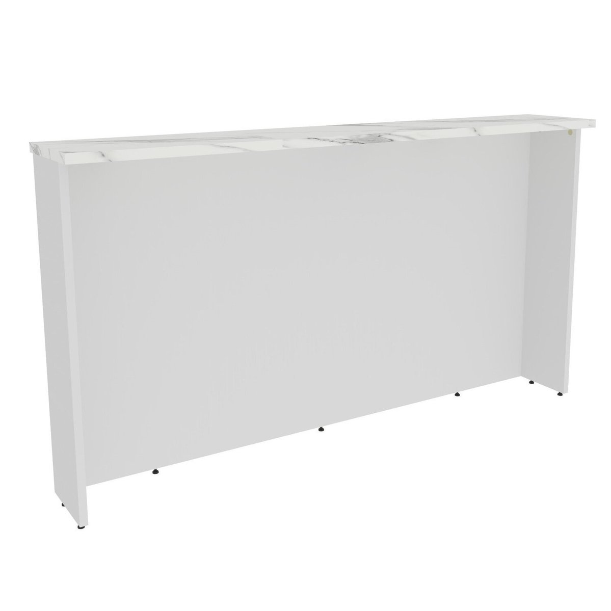 Bancada Ilha Cozinha 200cm Flórida Branco Ártico / Calacatta