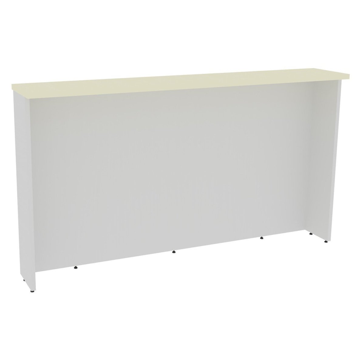 Bancada Ilha Cozinha 120cm Flórida Branco Ártico / Cinza Argila