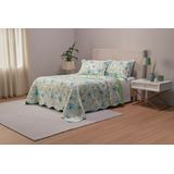 Cobreleito Casal Dupla Face King Size Estampado Ilhabela 2,60m X 2,80m - 3 Peças