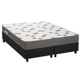 Cama Box Queen: Colchão Espuma D33 Ortobom Light Saúde + Base Crc Suede Gray(158x198)