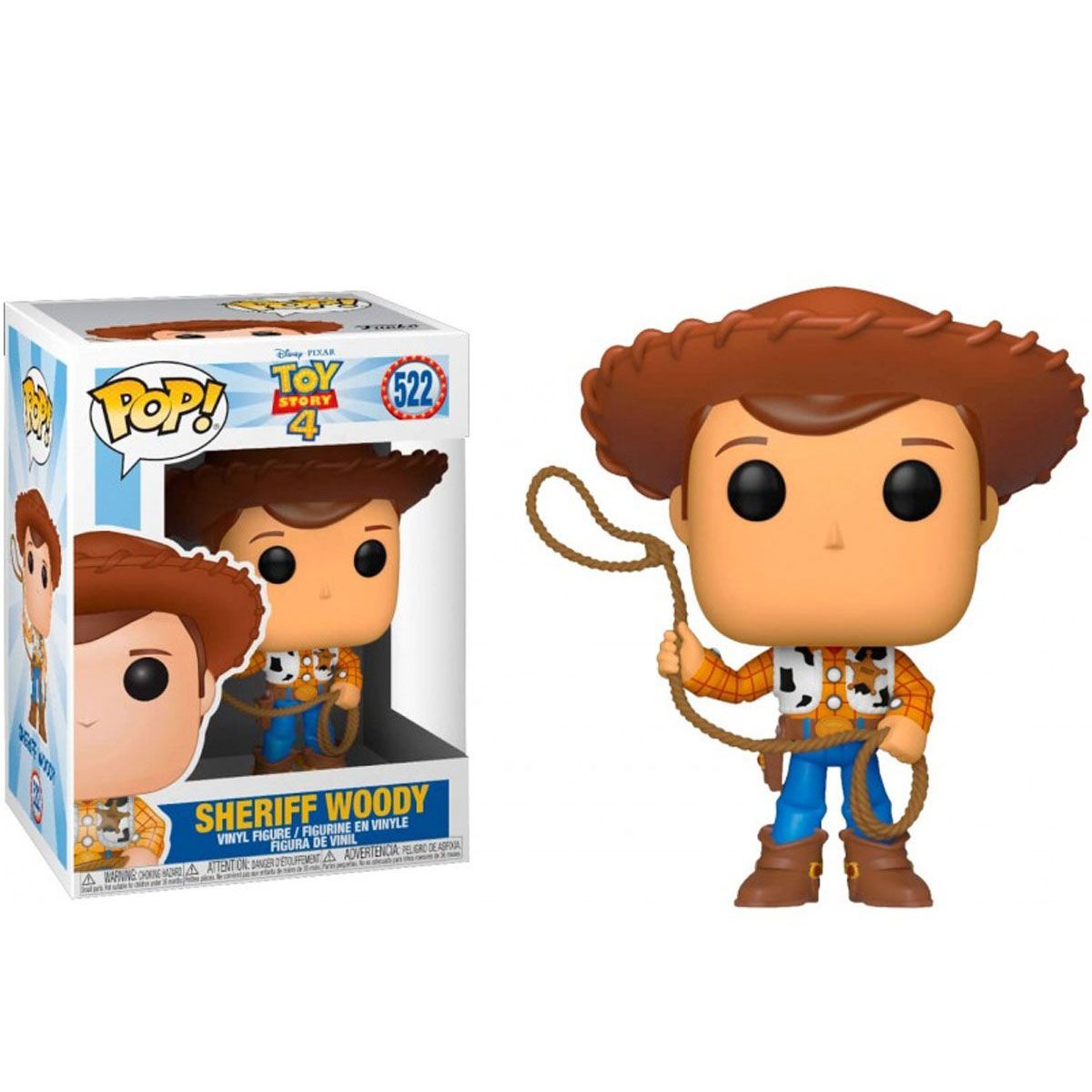 Boneco Funko Pop Toy Story 4 Woody Xerife 522