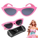 Oculos Sol Infantil Barbie Rosa Premium Protecao + Case Vintage Original Verao Criança