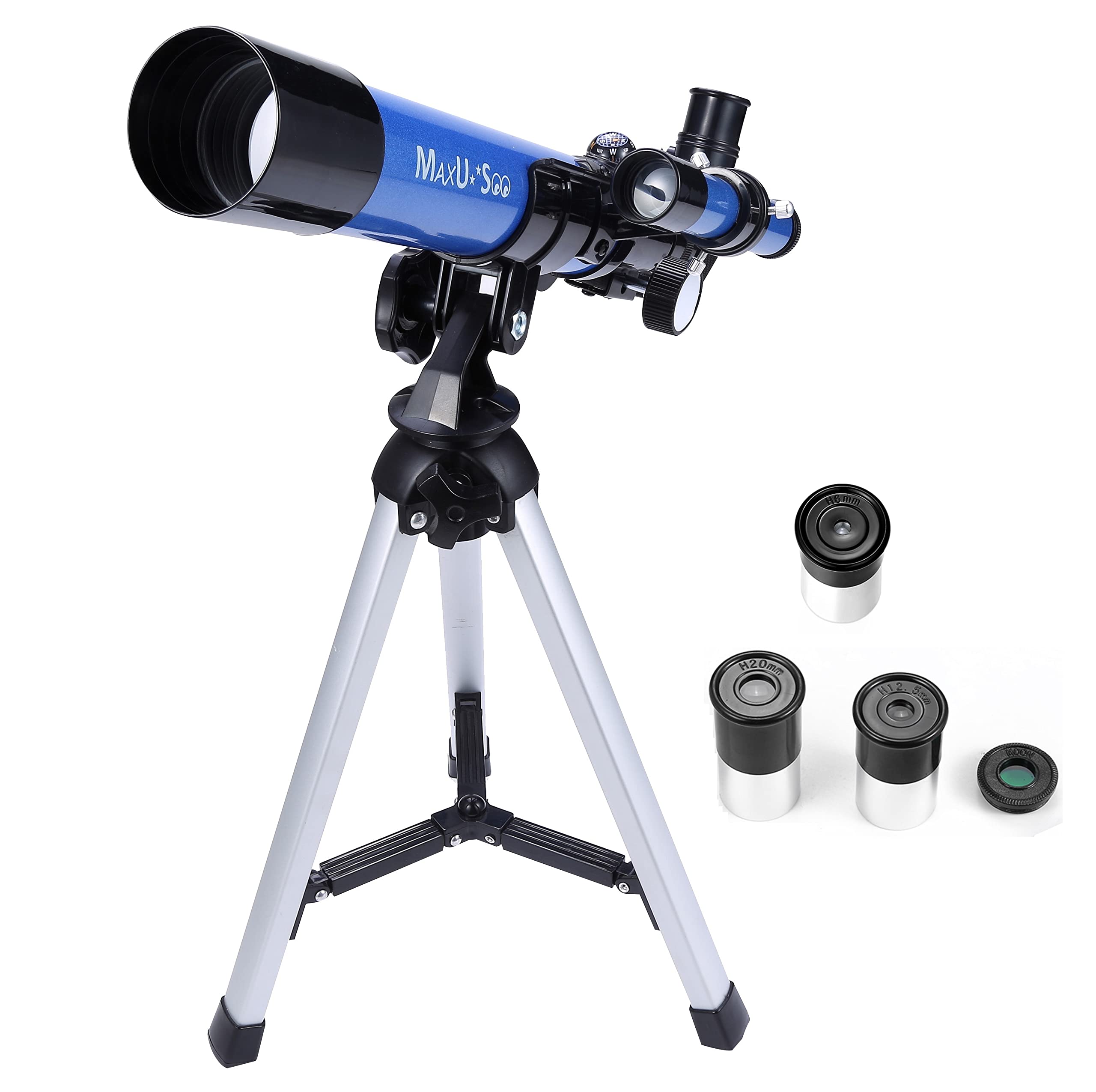 Telescópio Maxusee Kids 400x40mm Com Tripé E Telescópio Localizador