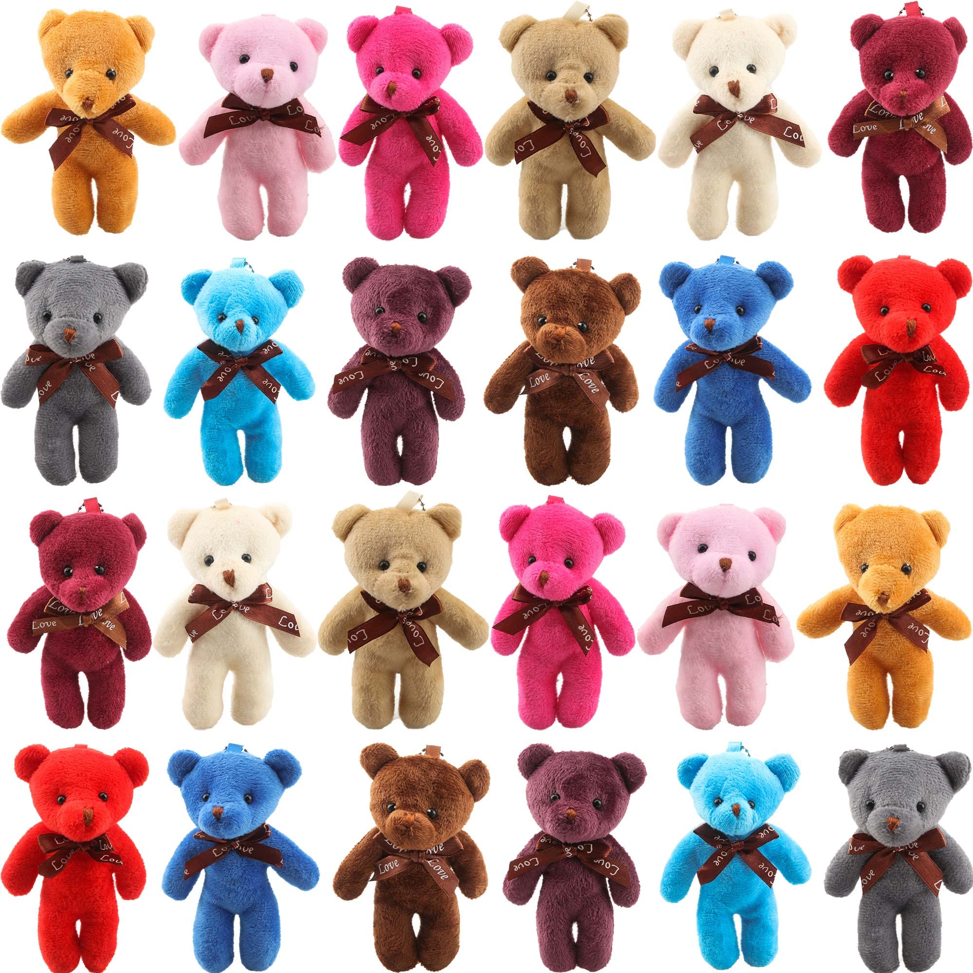 Mini Brinquedo De Pelúcia Teddy Bear Haconba De 12 Cm - 36 Pacotes