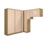 Quarto Modular Kappesberg Adapt Nogueira/macadâmia 6 Peças 246cm X 241cm