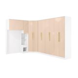 Quarto Modular Kappesberg Adapt Branco/macadâmia 6 Peças 246cm X 341cm