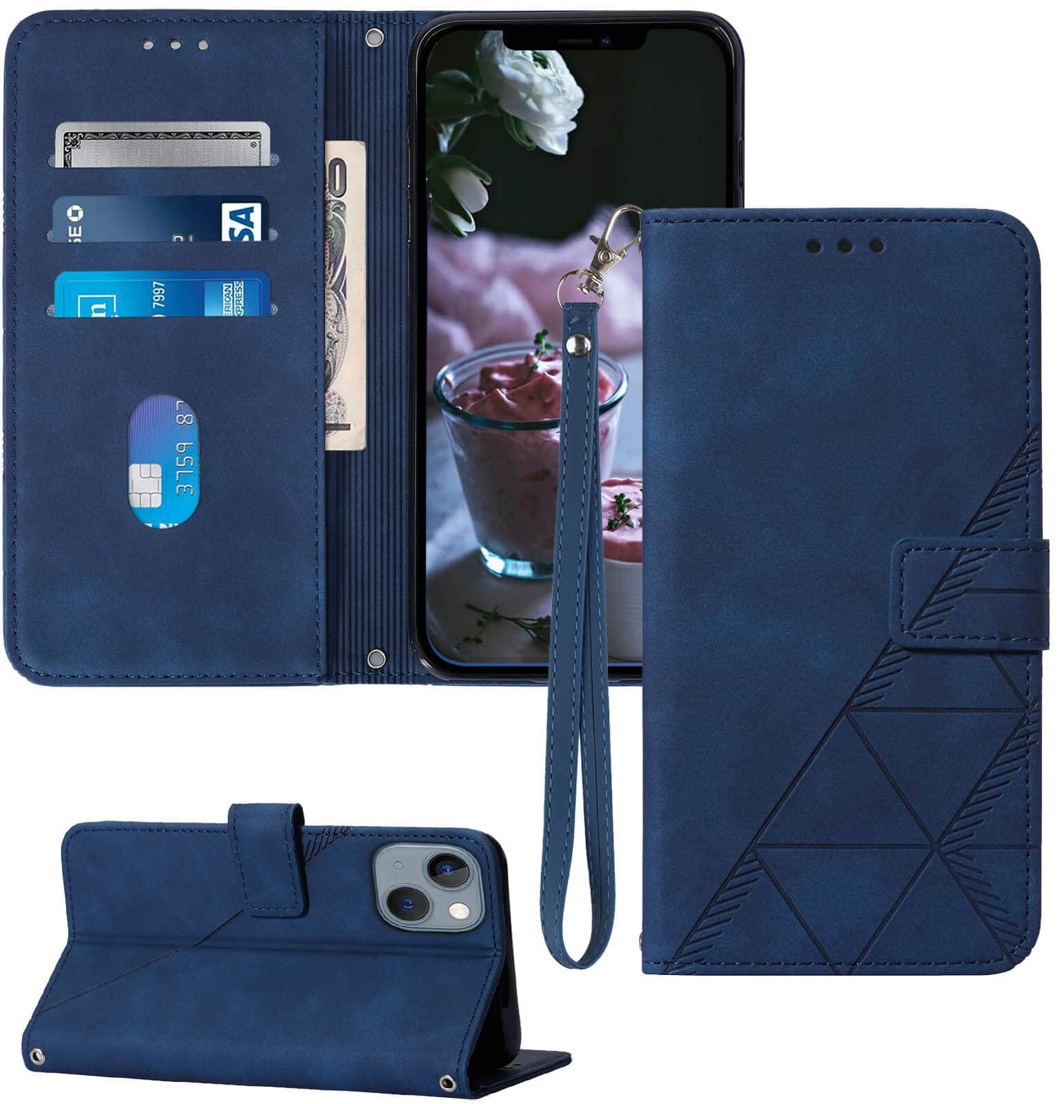 Capa Tipo Carteira Moment Dextrad Compatível Para Iphone 13 Mini Azul