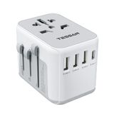 Adaptador De Plugue Tessan International Com 4 Portas Usb Tipo C/g/a/i