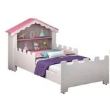 Cama De Criança Magia Design Casinha Branco-rosa