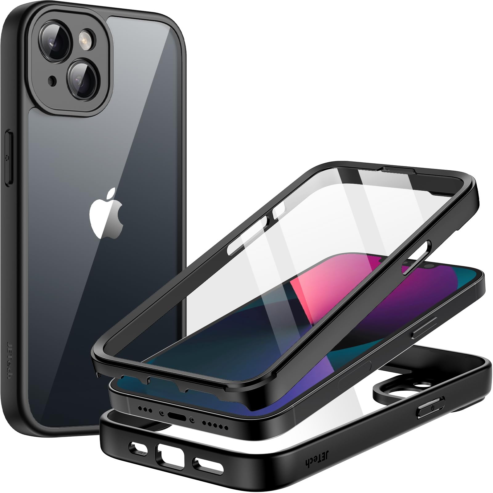 Capa De Telefone Jetech Para Iphone 13 De 6,1 Polegadas Com Vidro Temperado