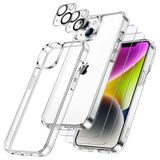 Capa De Telefone Jetech 5 Em 1 Com 2 Protetores De Tela Para Iphone 14