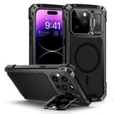 Capa Magnética Lanhiem De Metal Com Suporte Para Iphone 14 Pro Max