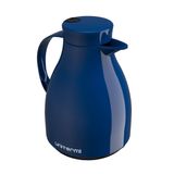 Garrafa Térmica De Mesa Paris Azul 1l Bule Gatilho Café Chá