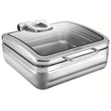 Rechaud Tramontina Banho Maria Retangular Em Inox Com Tampa Basculante E Cuba Gn 2/3 5,9 L 61027010