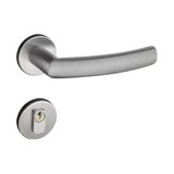 Fechadura Inox Externa Roseta Redonda Luma Pado Inox Escovado