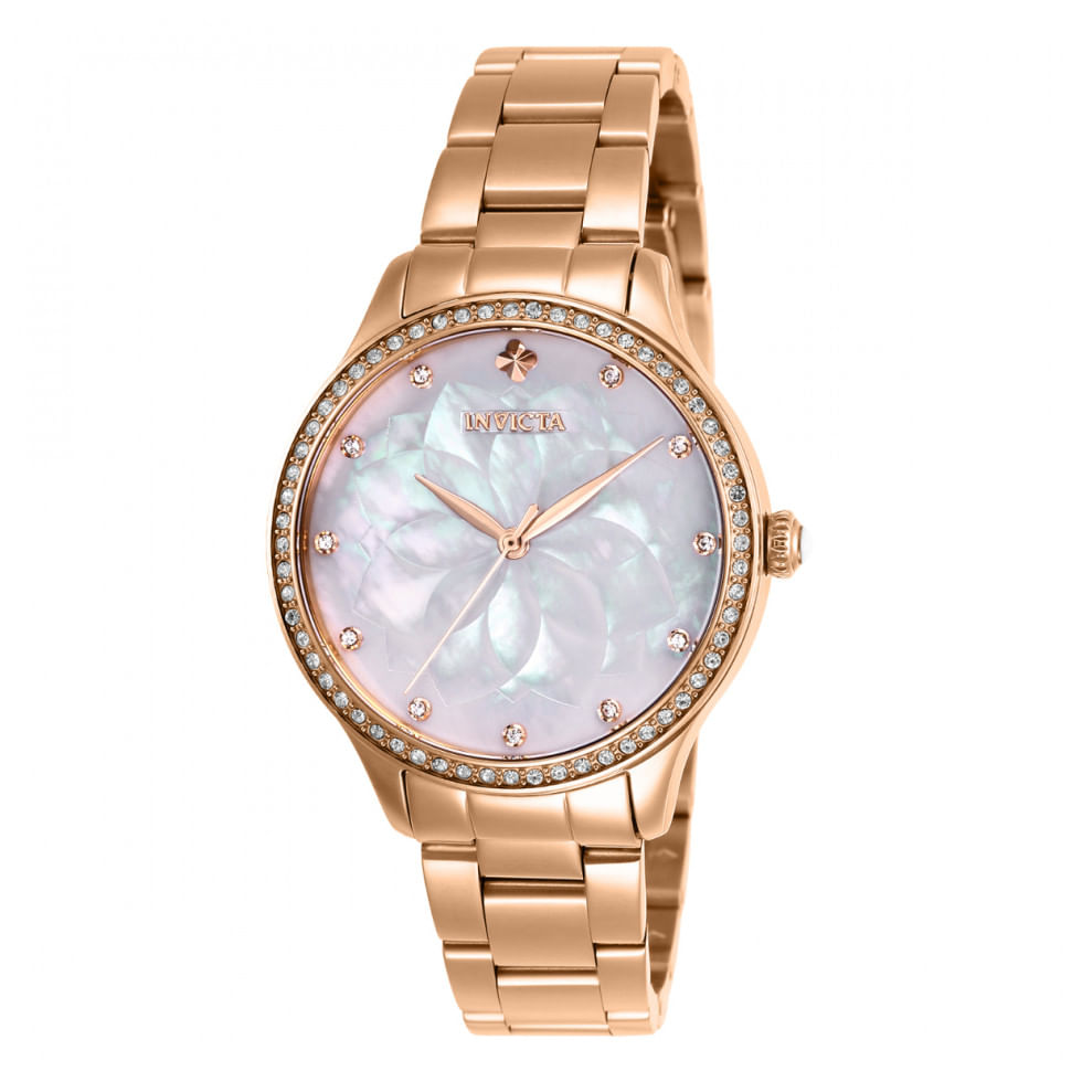 Relógio Feminino Wildflower, Invicta 28057, Ouro Rosa