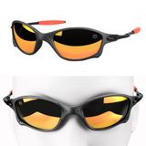 Oculos Sol Preto Lupa Laranja Praia Metal Proteção Uv + Case Estiloso Presente Praia Verão