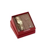 Kit Relógio Mondaine Dourado Feminino 32606lpmkde1k1