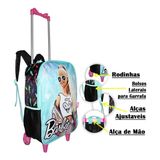 Mochila Barbie Rodinhas Infantil  Feminina Grande